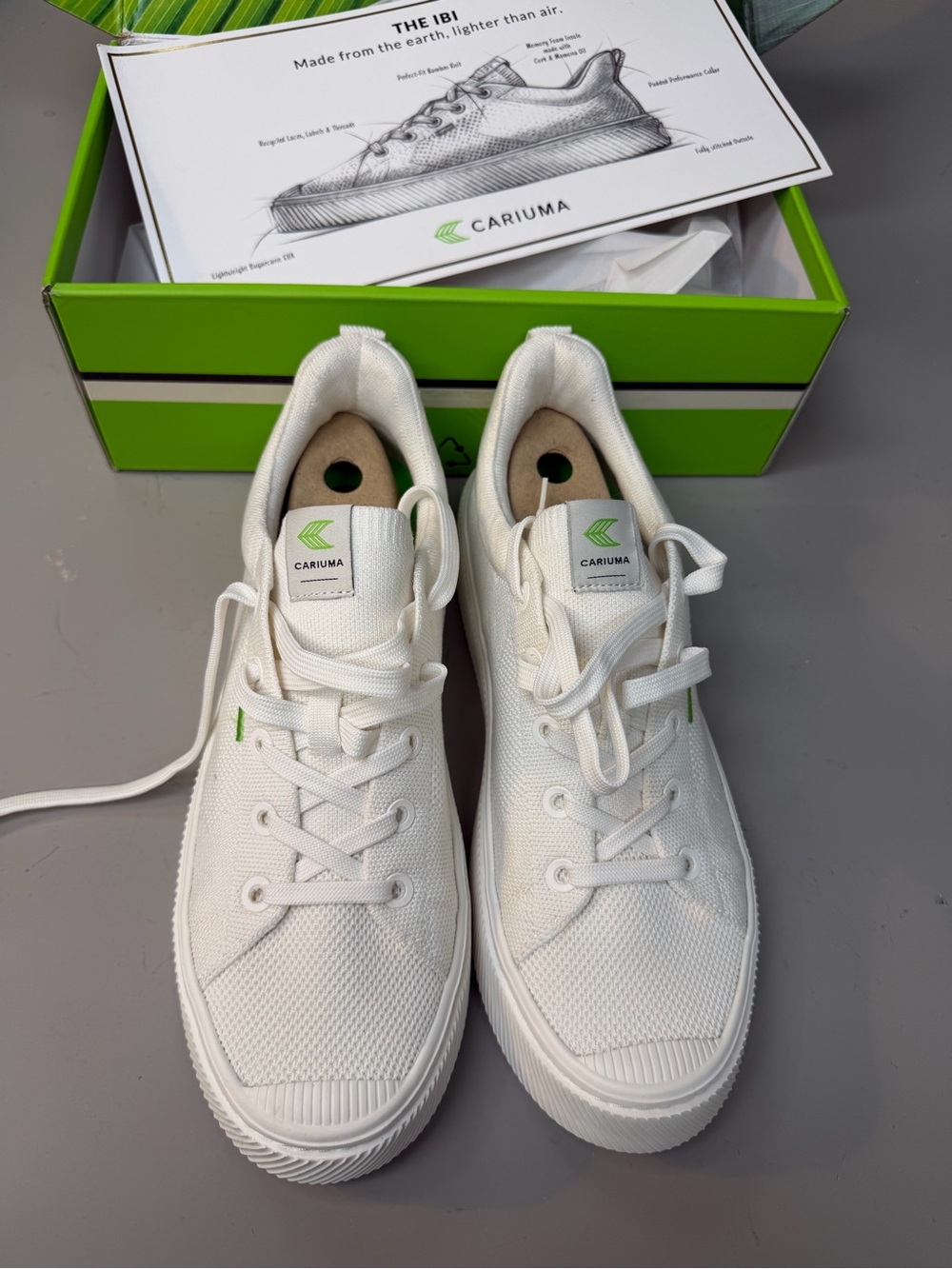Cariuma IBI Low Off White Knit Sneaker - Off White mens 10.5
